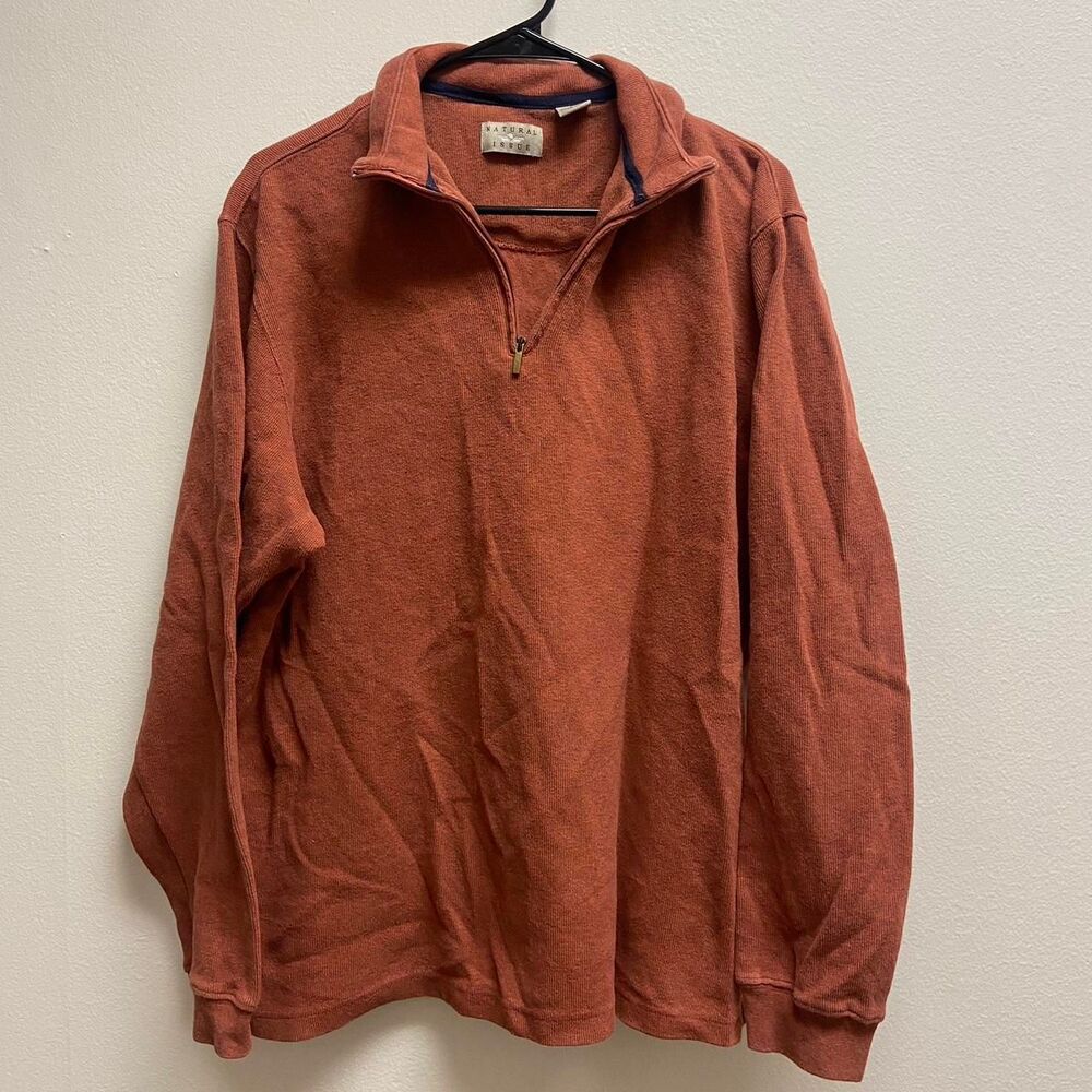 Burnt Orange Quarter-Zip Pullover